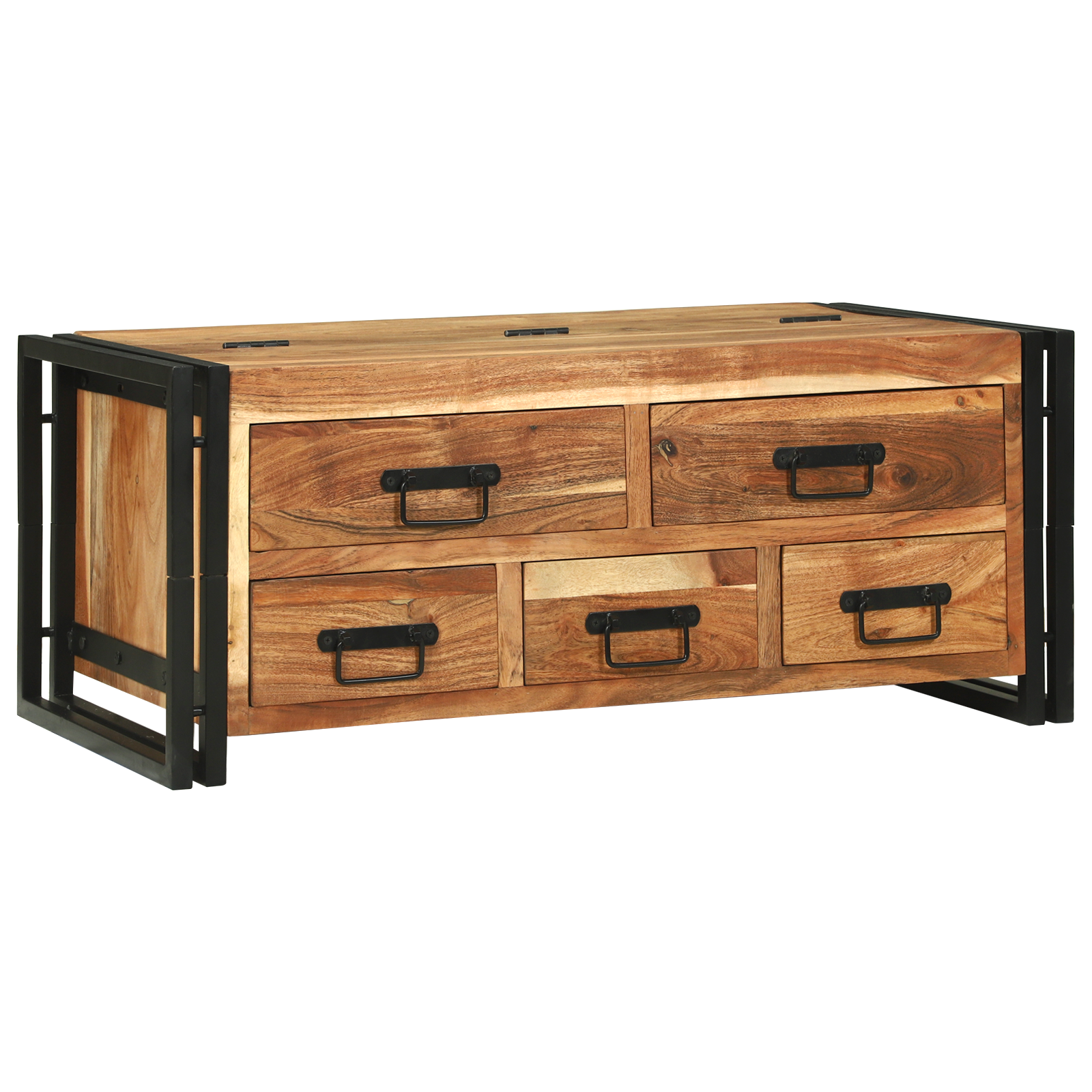 vidaXL Salontafel - 90x50x38 cm van Massief Acaciahout