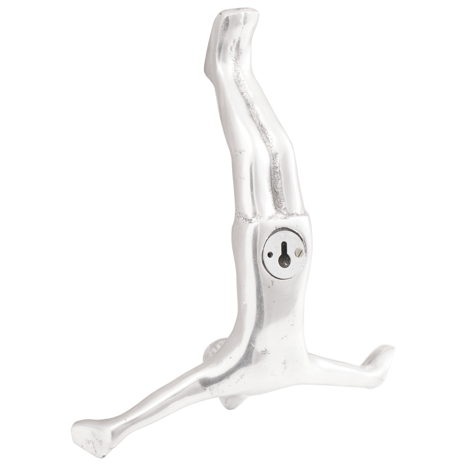 vidaXL Beeldje vallende man 22x8x25 cm aluminium zilverkleurig
