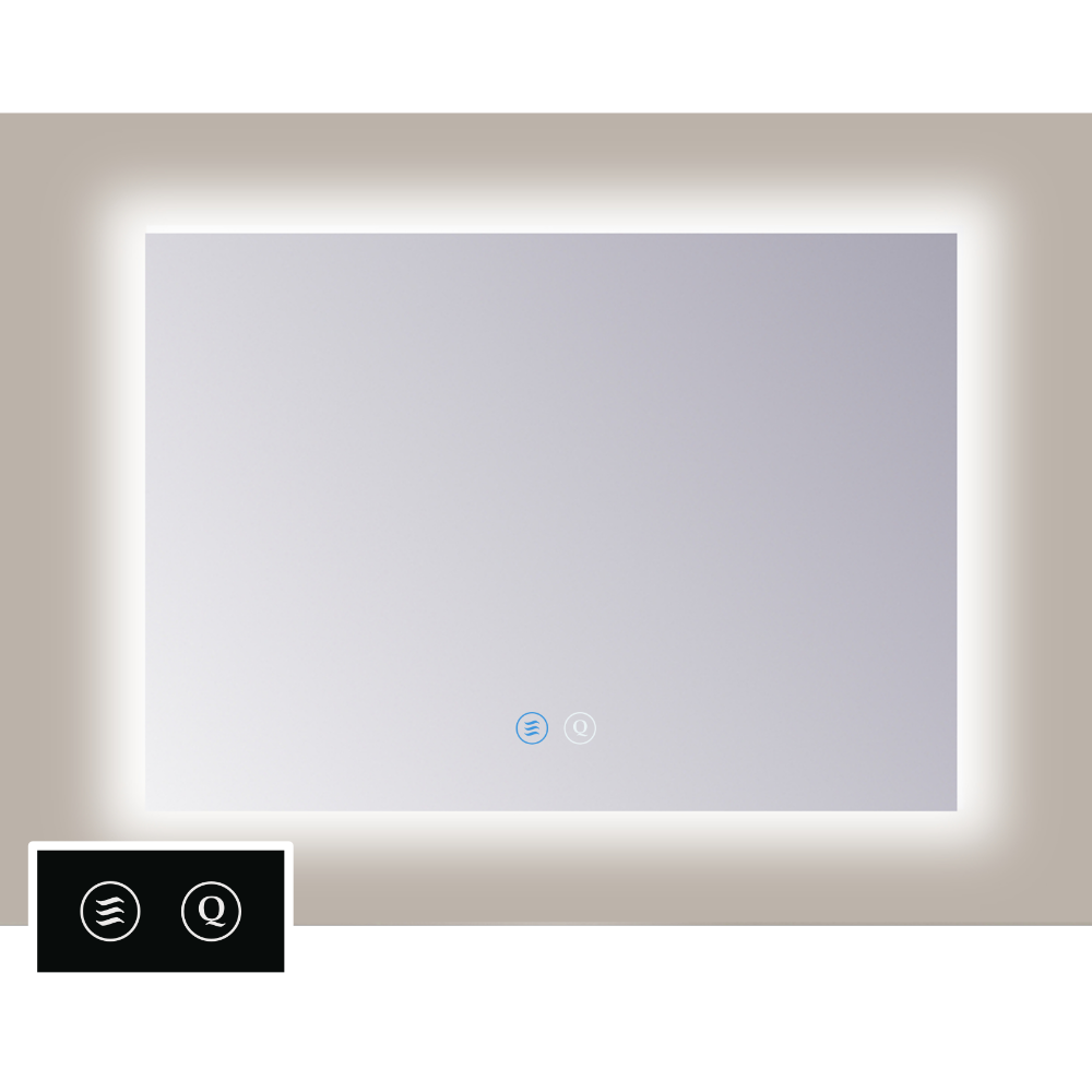 Sanicare Tutti LTA spiegel aluminium met verwarming, verlichting rondom en touch bediening 60cm