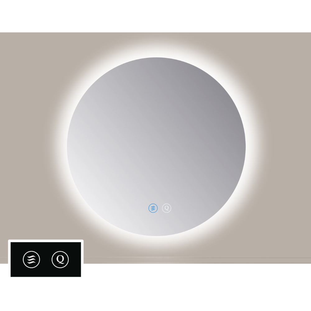 Sanicare Tutti RTA ronde spiegel met verwarming, verlichting rondom en touch bediening 65cm