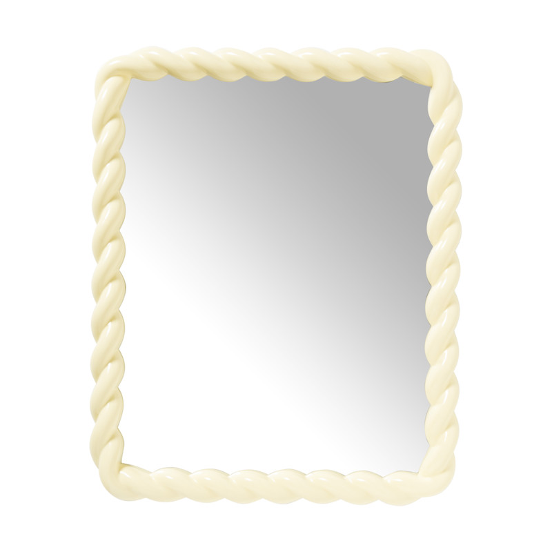 Xenos Spiegel twist - geel - 53x43 cm
