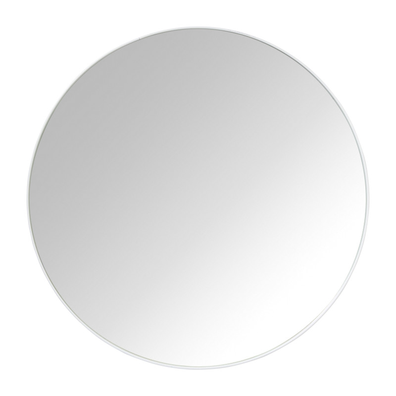 Xenos Ronde spiegel met beige lijst - ø70 cm