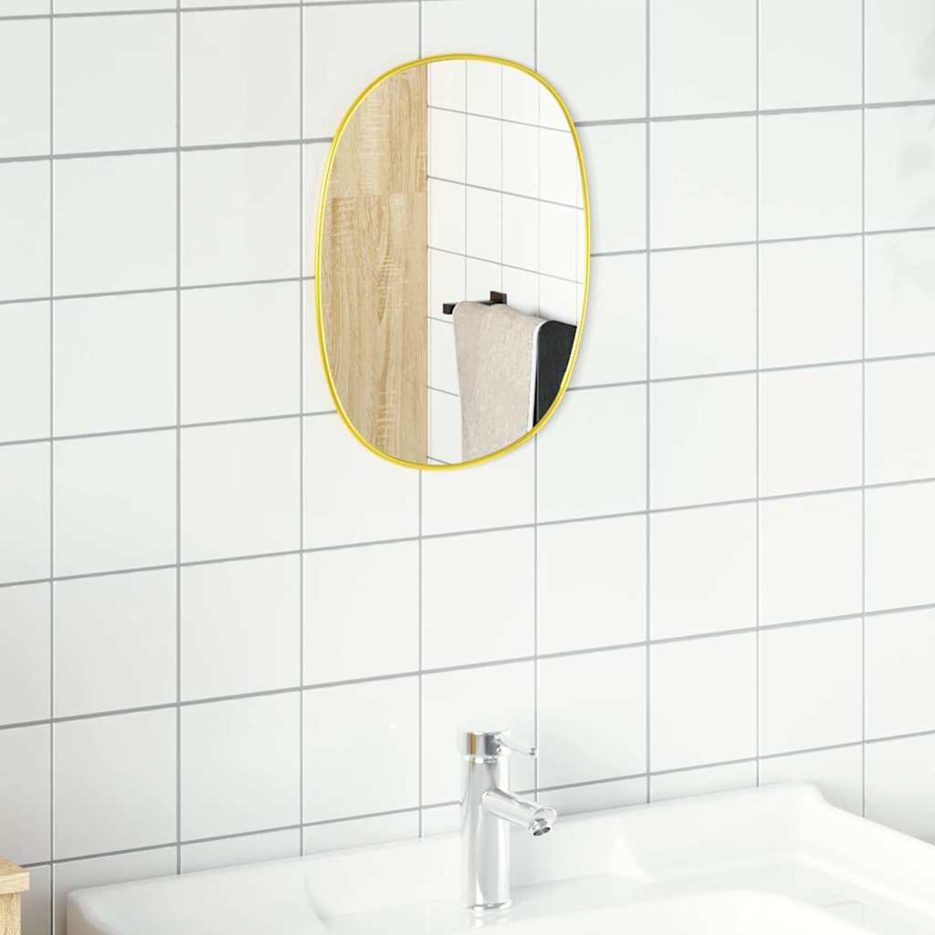 vidaXL Wandspiegel 30x25 cm goudkleurig