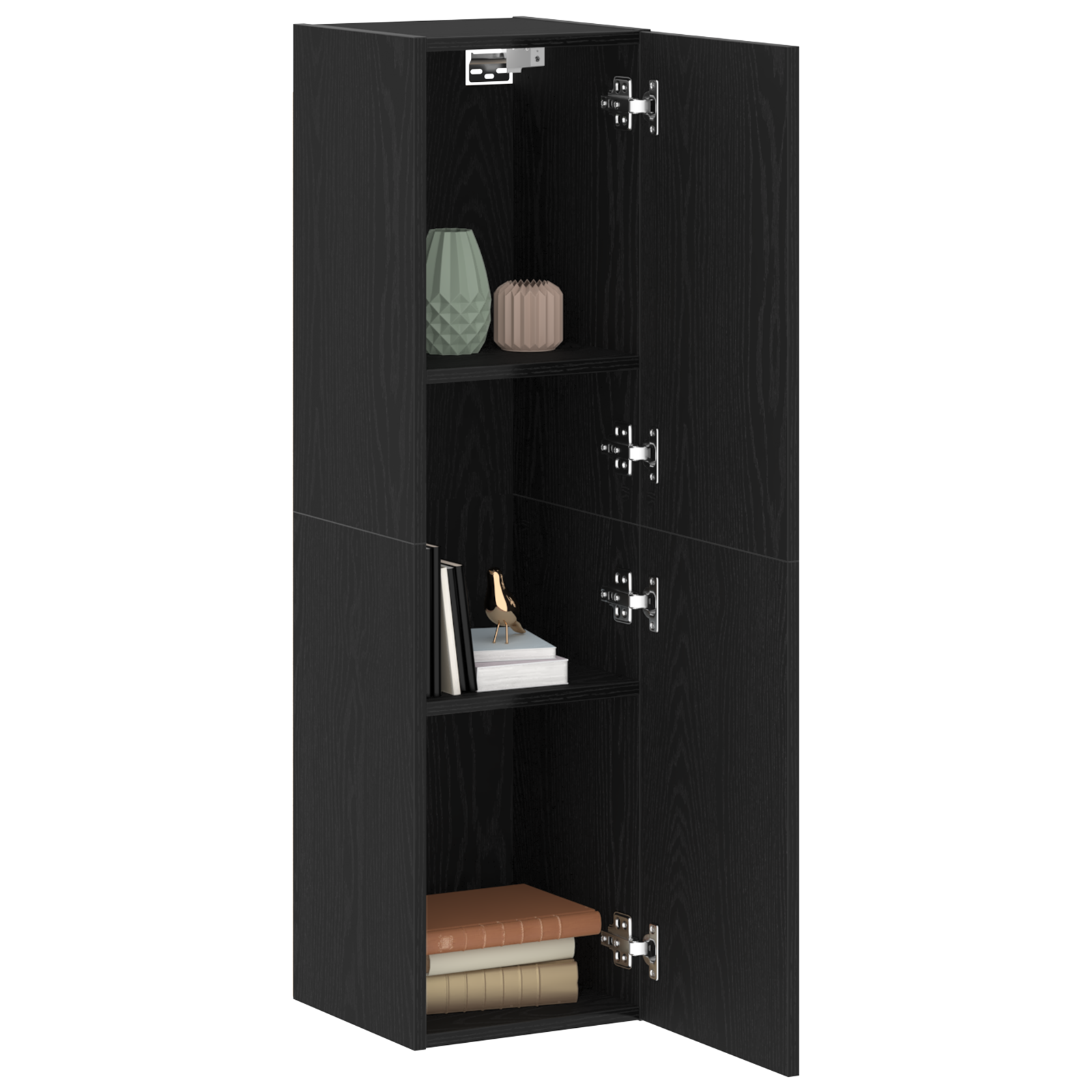 vidaXL TV-kast in Zwart Eiken, Afmetingen 30.5 x 30 x 110 cm, Gemaakt van bewerkt hout