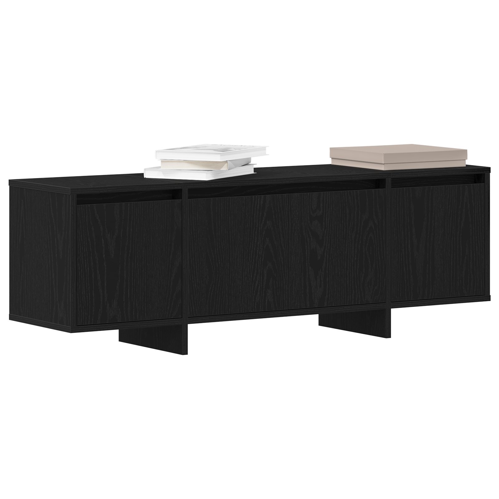 vidaXL TV Kast Zwart Eiken 120x30x40,5 cm Gemaakt van Hout