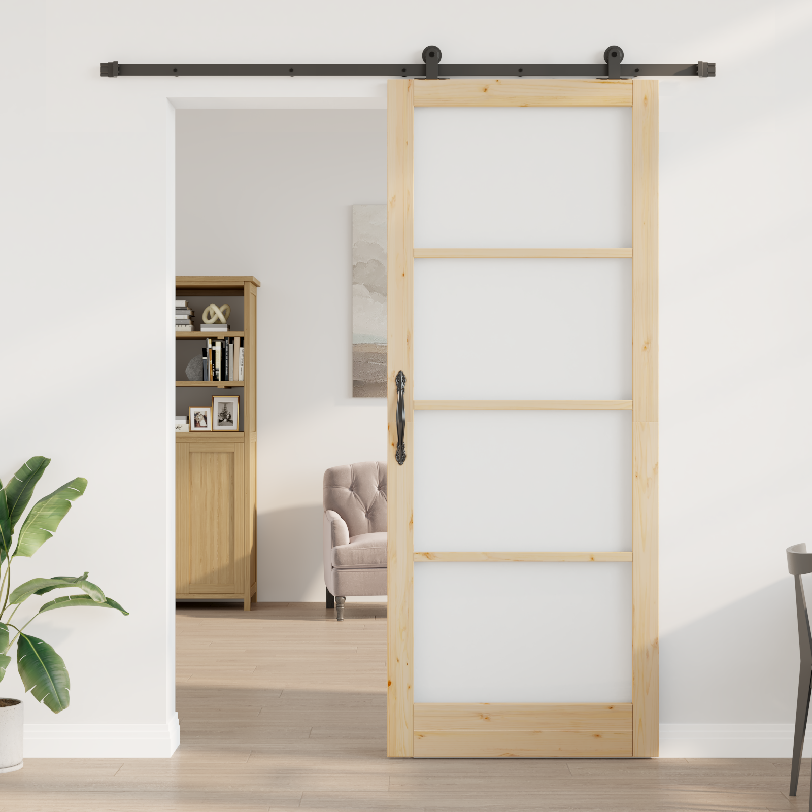 vidaXL Schuifdeur met Hardware Set 'ORKDAL'93x232 cm