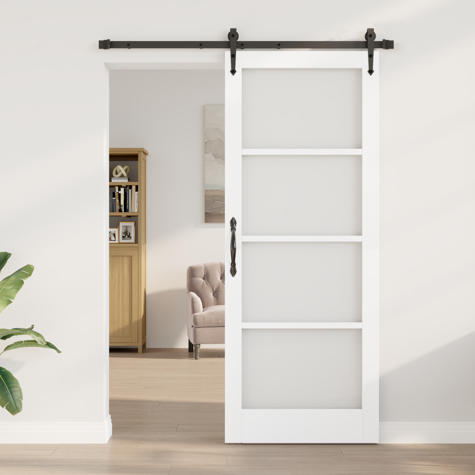 vidaXL Schuifdeur met Hardware Set 'ORKDAL'Wit 83x211 cm