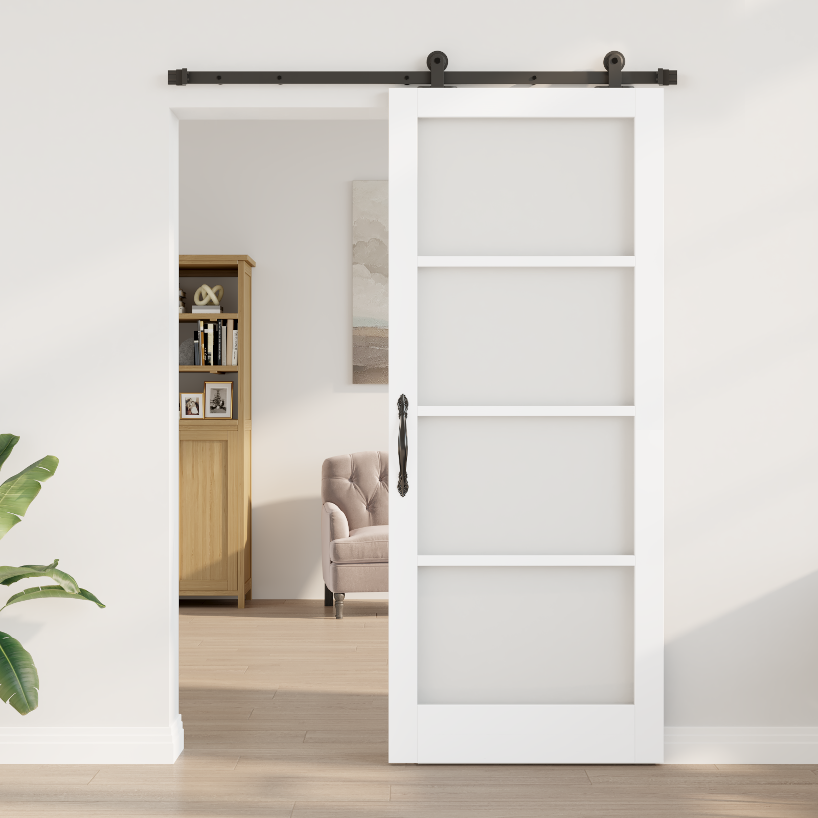 vidaXL Schuifdeur met Hardware Set 'ORKDAL'Wit 86x211 cm