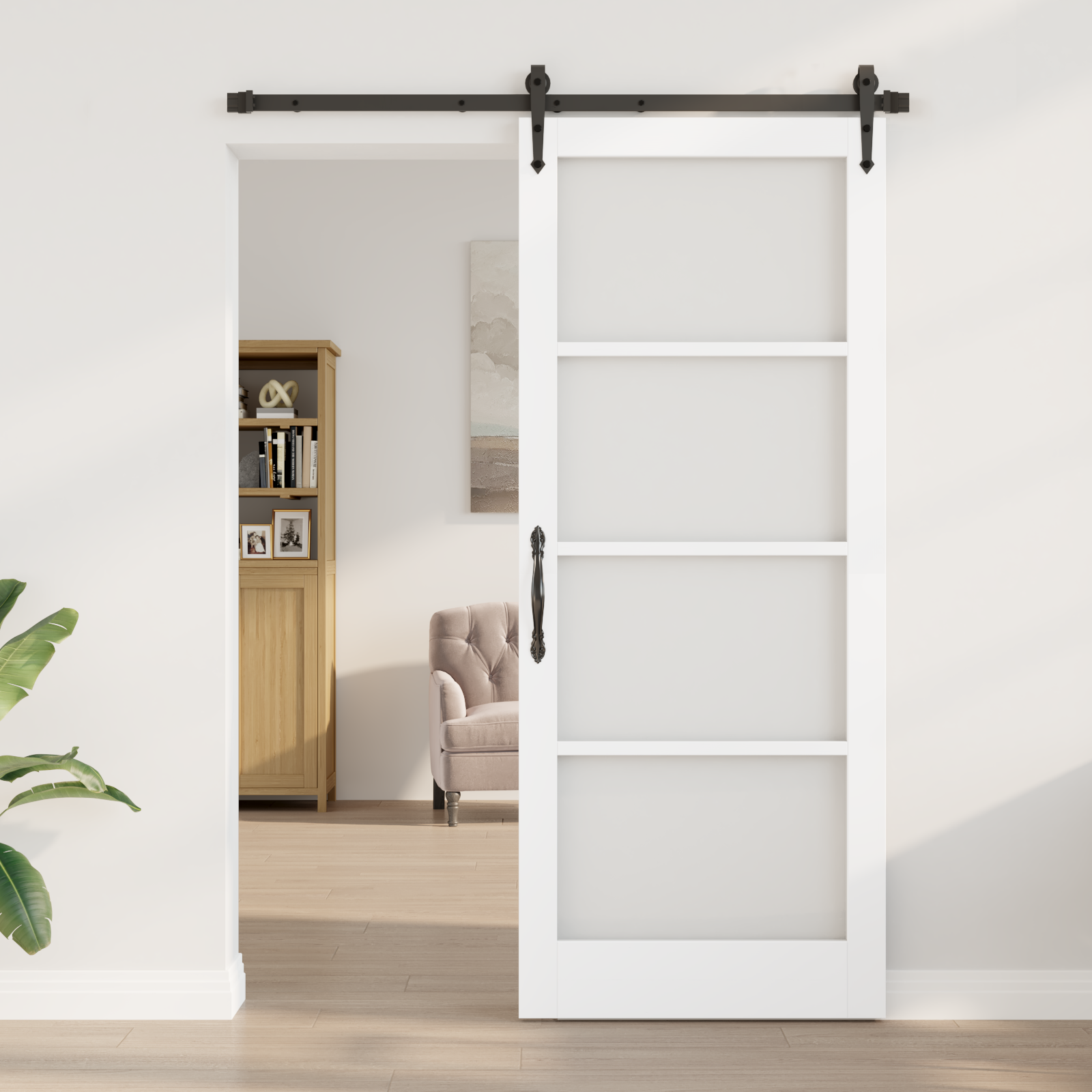 vidaXL Schuifdeur met Hardware Set 'ORKDAL'Wit 86x211 cm