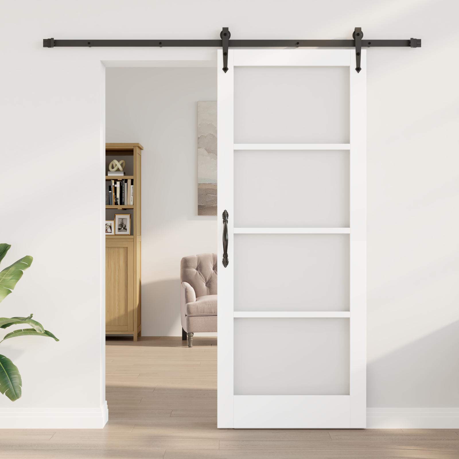 vidaXL Schuifdeur met Bevestigingsset 'ORKDAL'Wit 83x211 cm
