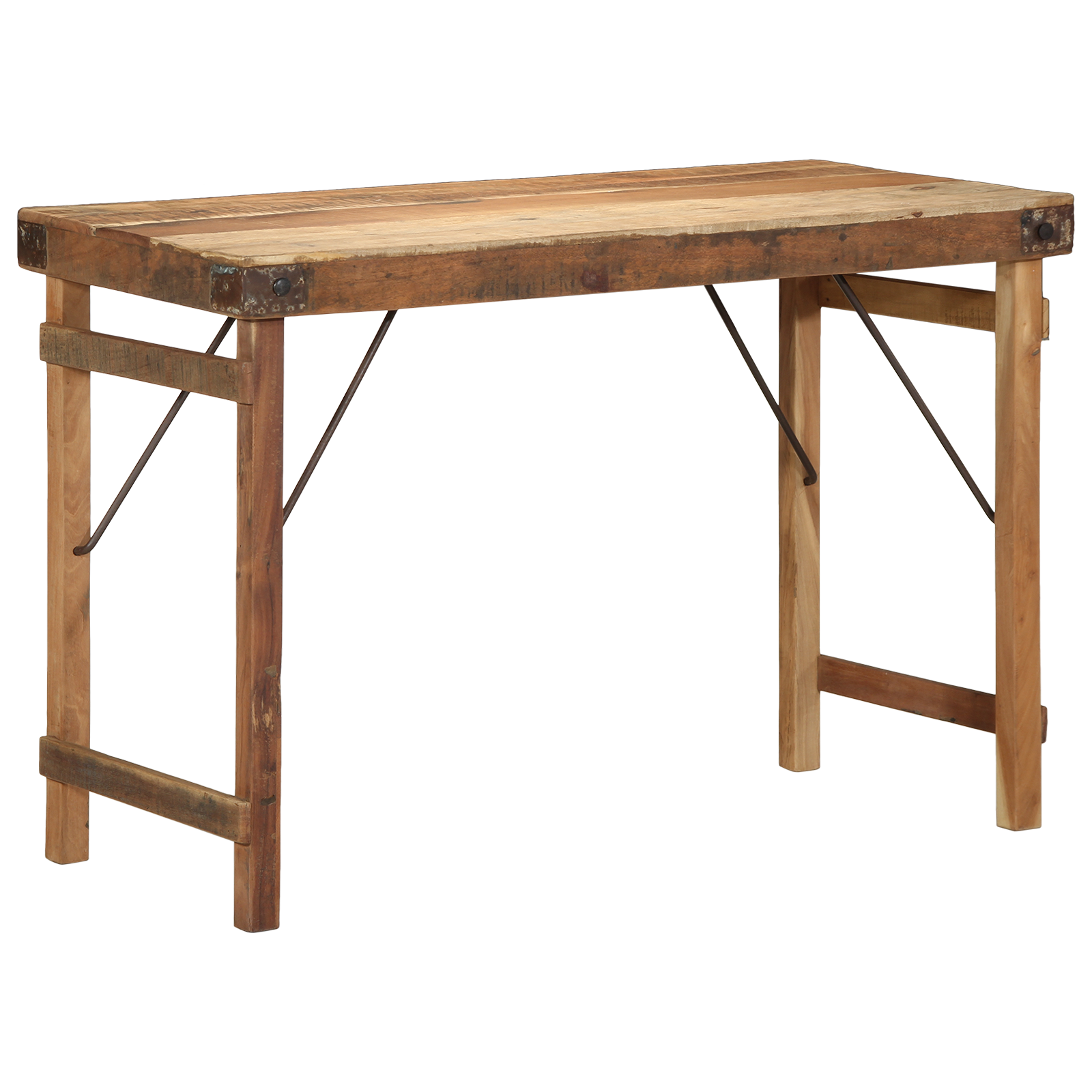 vidaXL Eettafel 110x55x76 cm massief gerecycled hout
