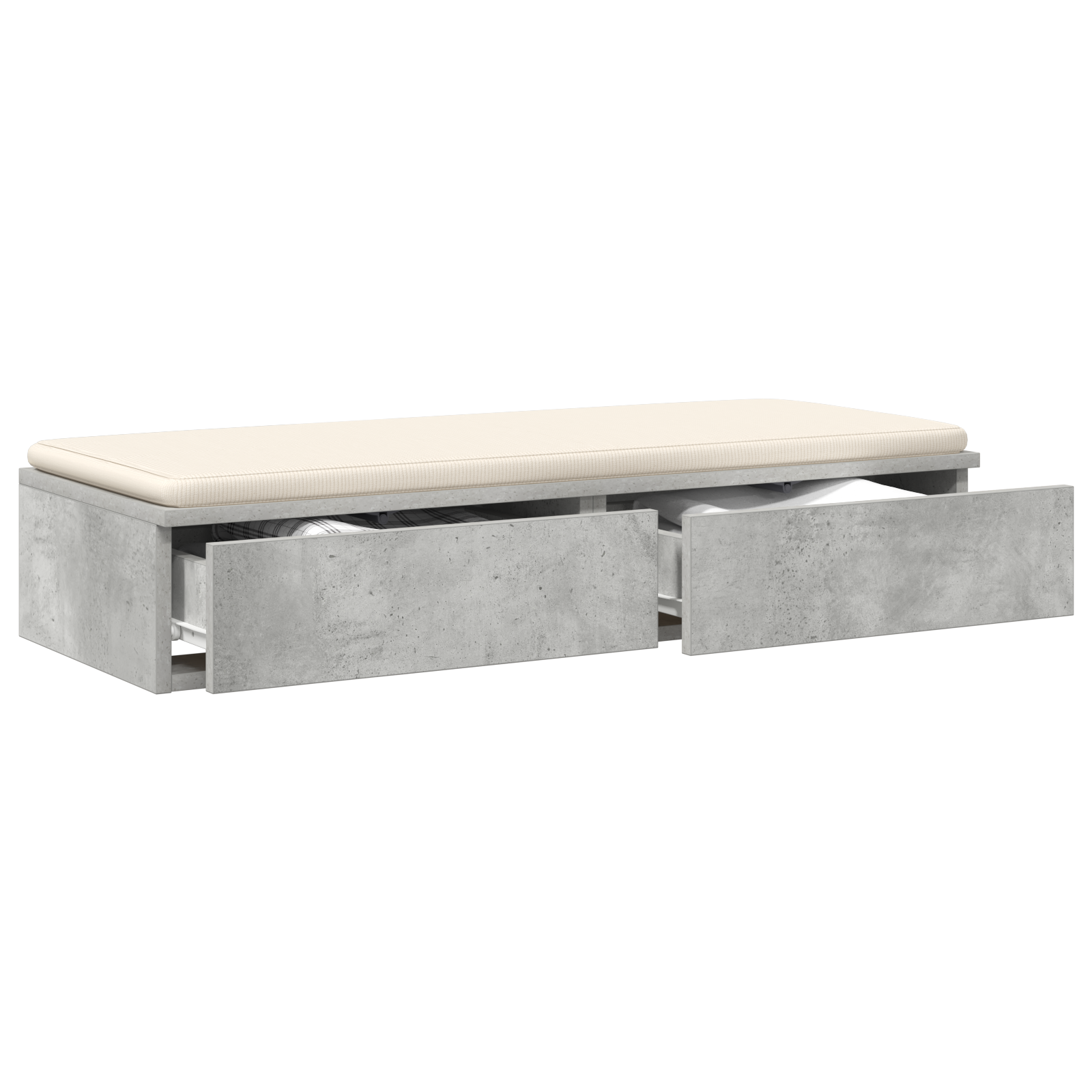 vidaXL Bedlade - Beton Grijs, 75 x 36,5 x 16,5 cm, Gemaakt van Geengineerd Hout