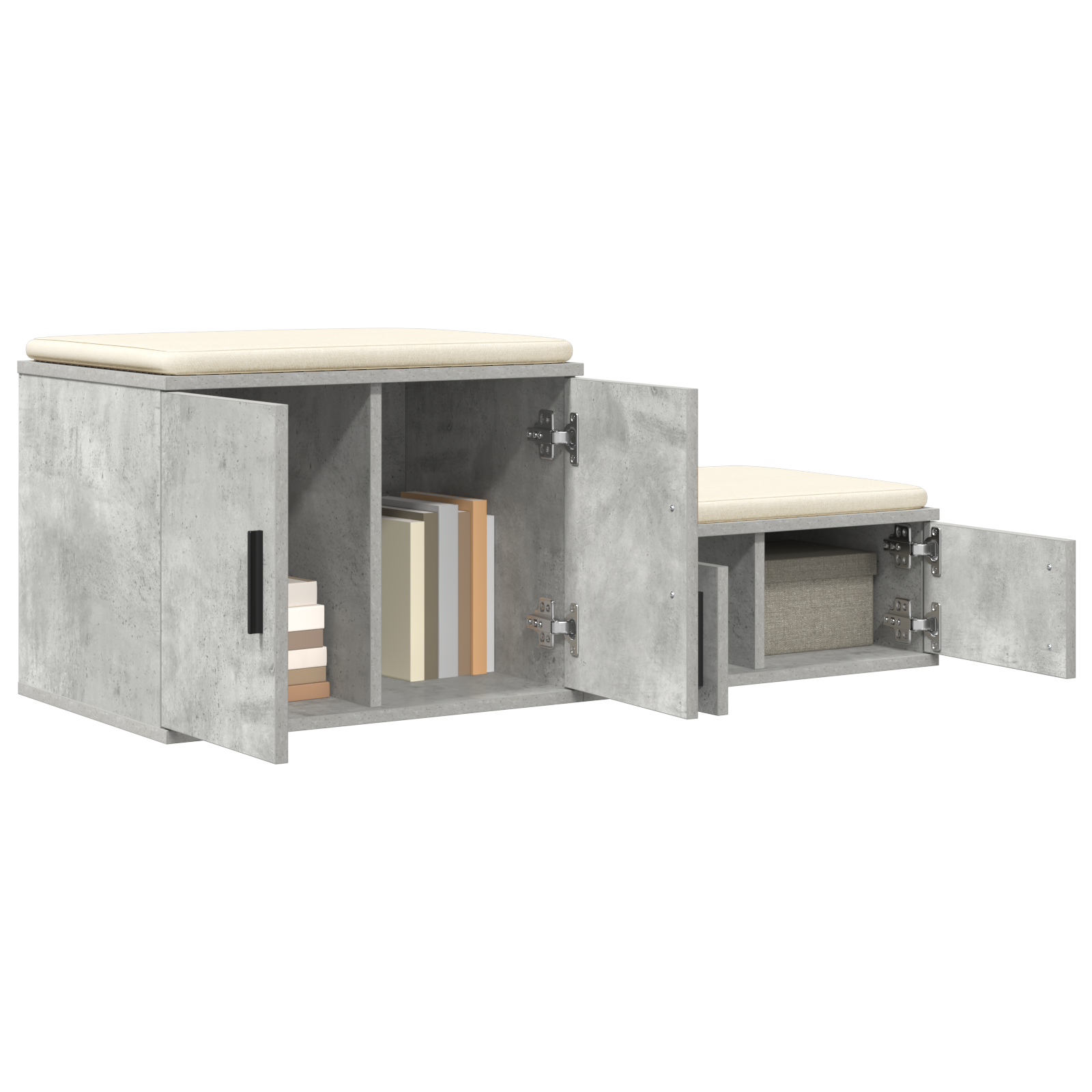 vidaXL Opslagkast in Beton Grijs - 103x41x40 cm, Van Geengineerd Hout