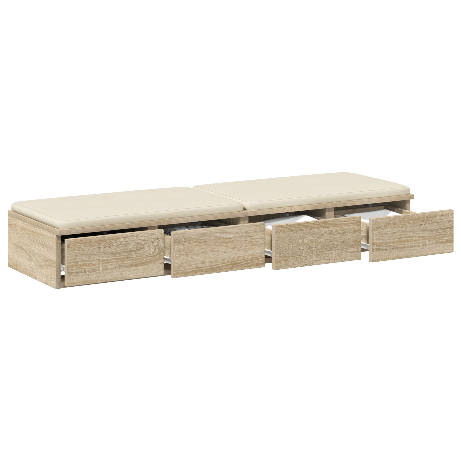 vidaXL Bedlades Sonoma Eik 120x36,5x16,5 cm Gelaagd Hout