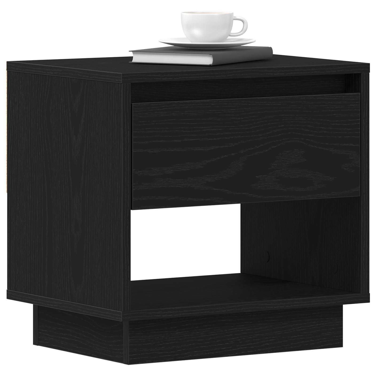 vidaXL Nachtkastjes 2 st 45x34x49 cm bewerkt hout zwart eikenkleurig