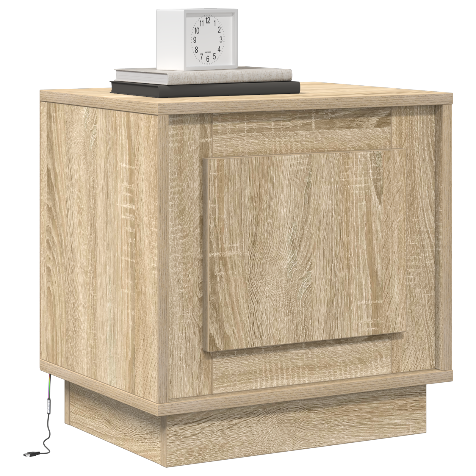 vidaXL Nachtkastjes 2 st met LED's 44x34,5x45 cm sonoma eikenkleurig