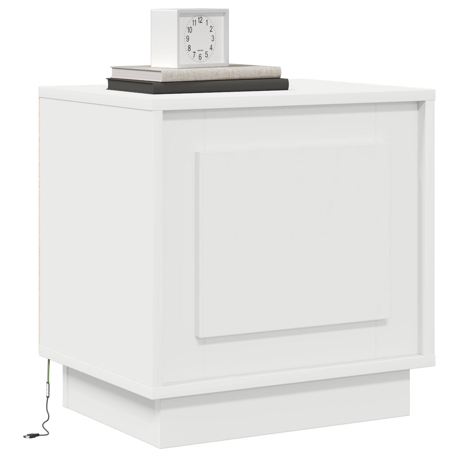 vidaXL Nachtkastjes 2 st met LED's 44x34,5x45 cm wit