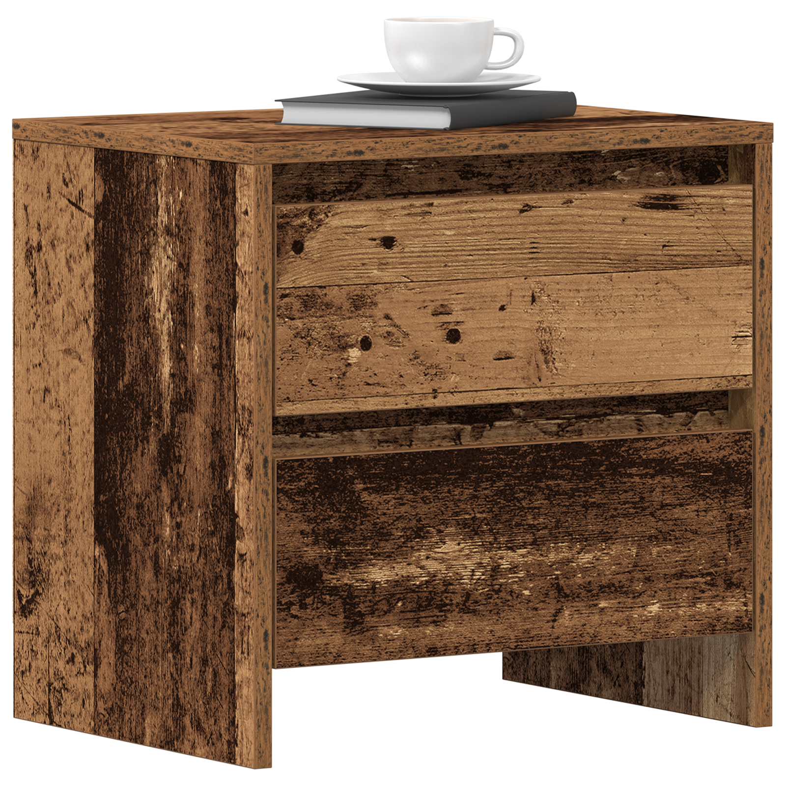 vidaXL Nachtkastjes 2 st 45x34x44,5 cm bewerkt hout oud houtkleurig