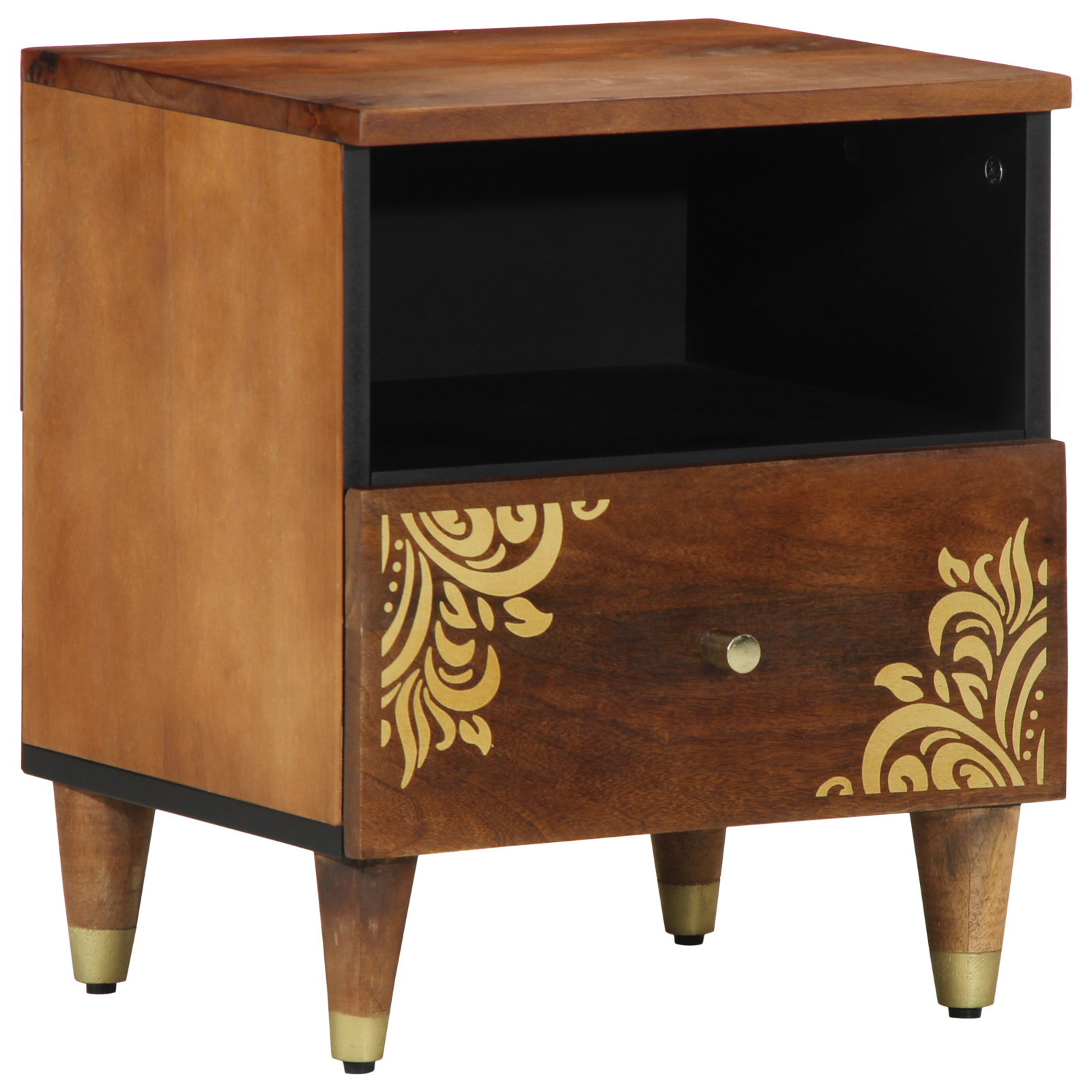 vidaXL Nachtkastjes 2 stuks 40x33x46 cm Massief Mango Hout