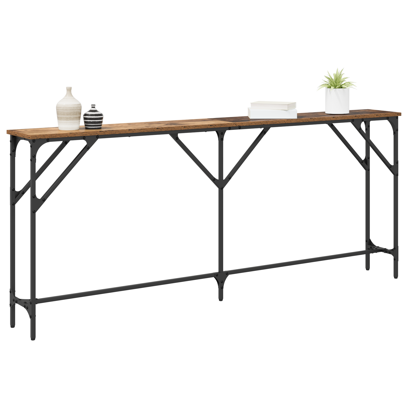 vidaXL Console Tafel Oud Hout 180x23x75 cm Gemaakt Hout