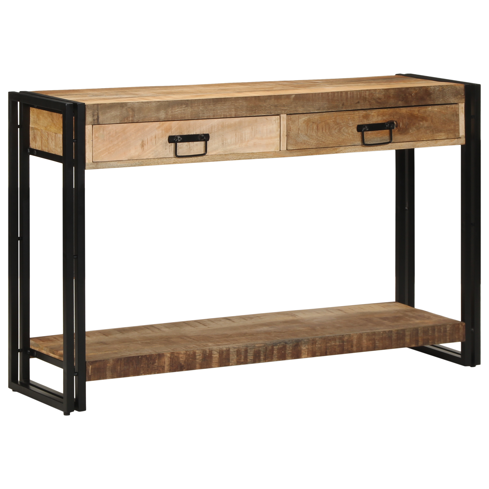 vidaXL Wandtafel 120x33x75 cm massief ruw mangohout