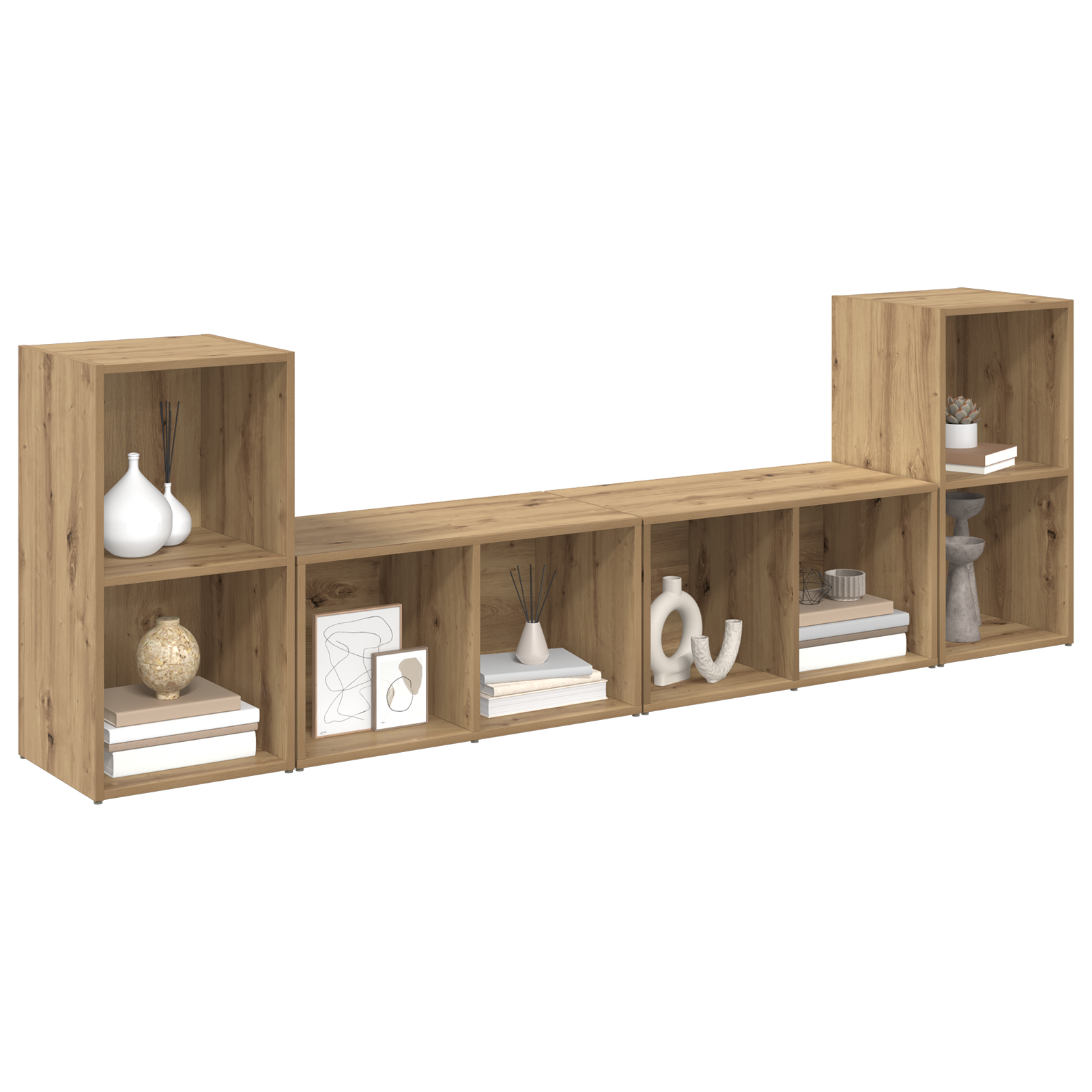 vidaXL Tv-meubelset 4 pcs Ambachtelijk eiken 72 x 35 x 36.5 cm