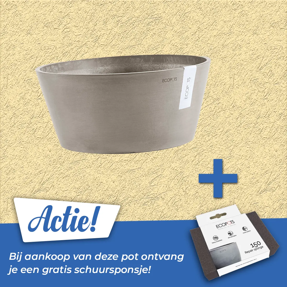 Ecopots Pot frankfurt d30cm taupe
