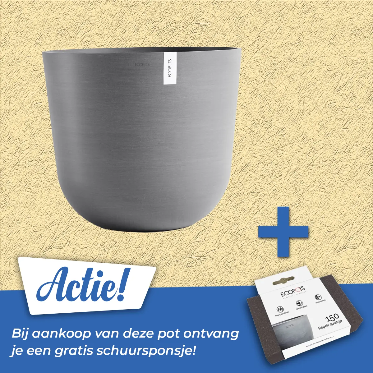 Ecopots Pot oslo d65cm grijs