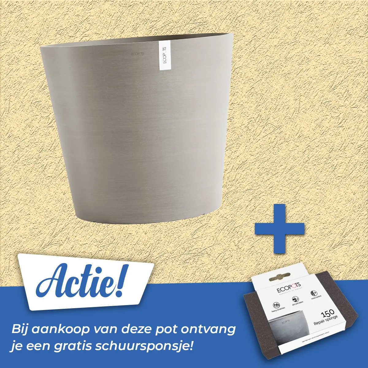 Ecopots Pot amsterdam d70cm taupe