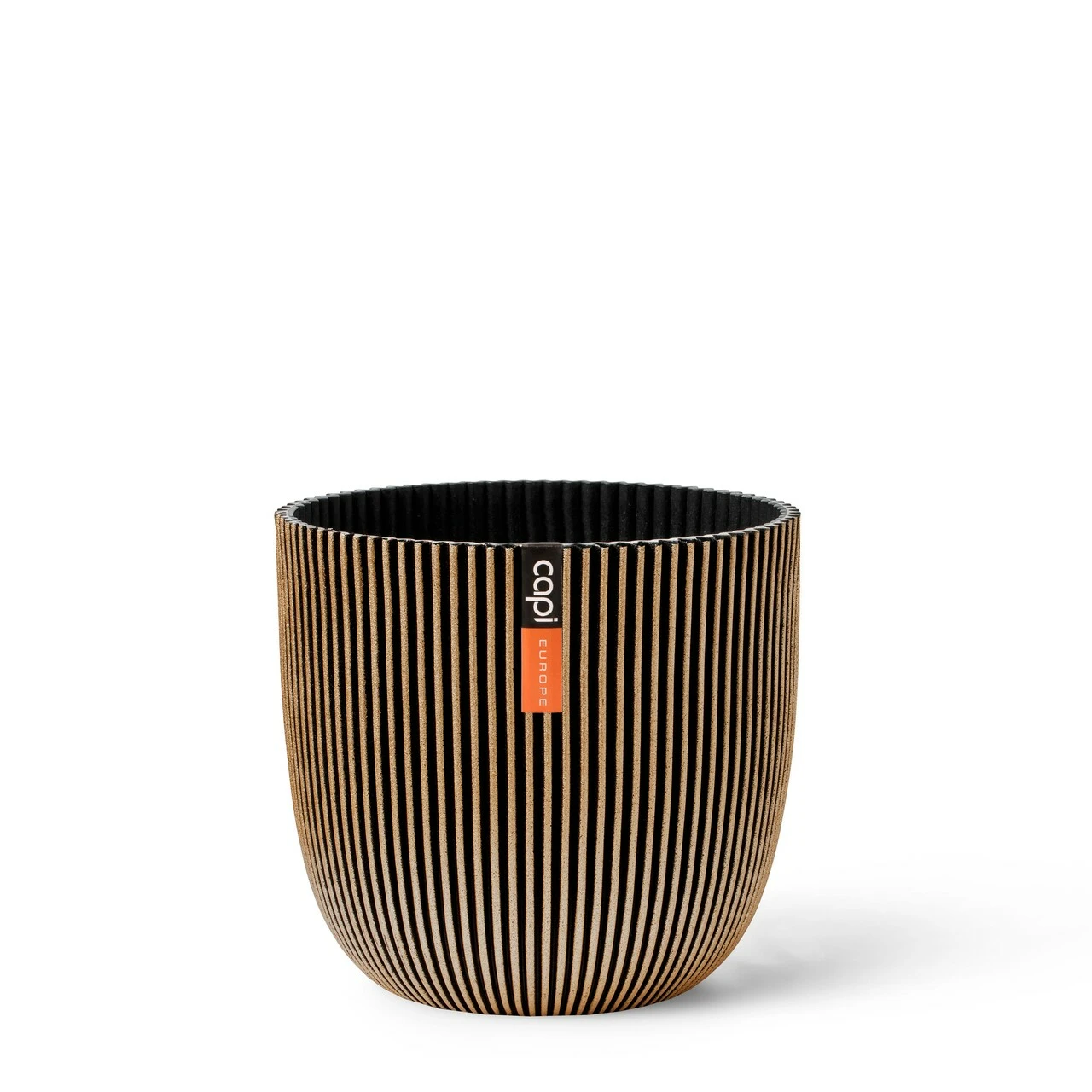Capi Europe Pot bol groove d21.5h20cm goud/zwrt