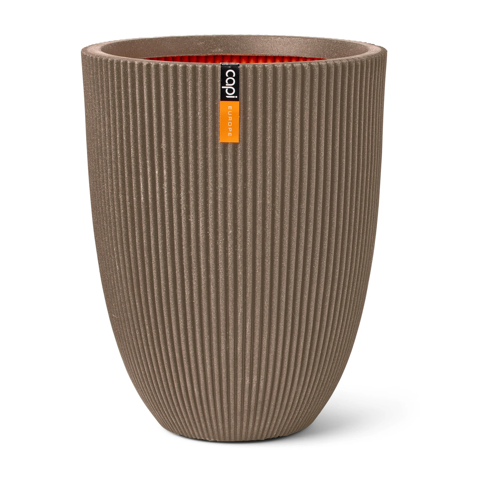 Capi Europe Vaas elegant laag Groove NL 46x58 warm taupe