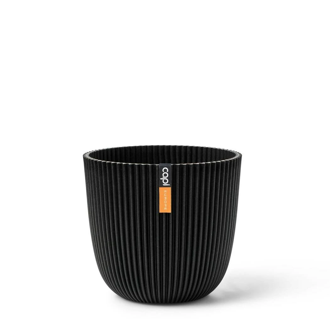 Capi Europe Pot bol Groove 25x23 textiel zwart