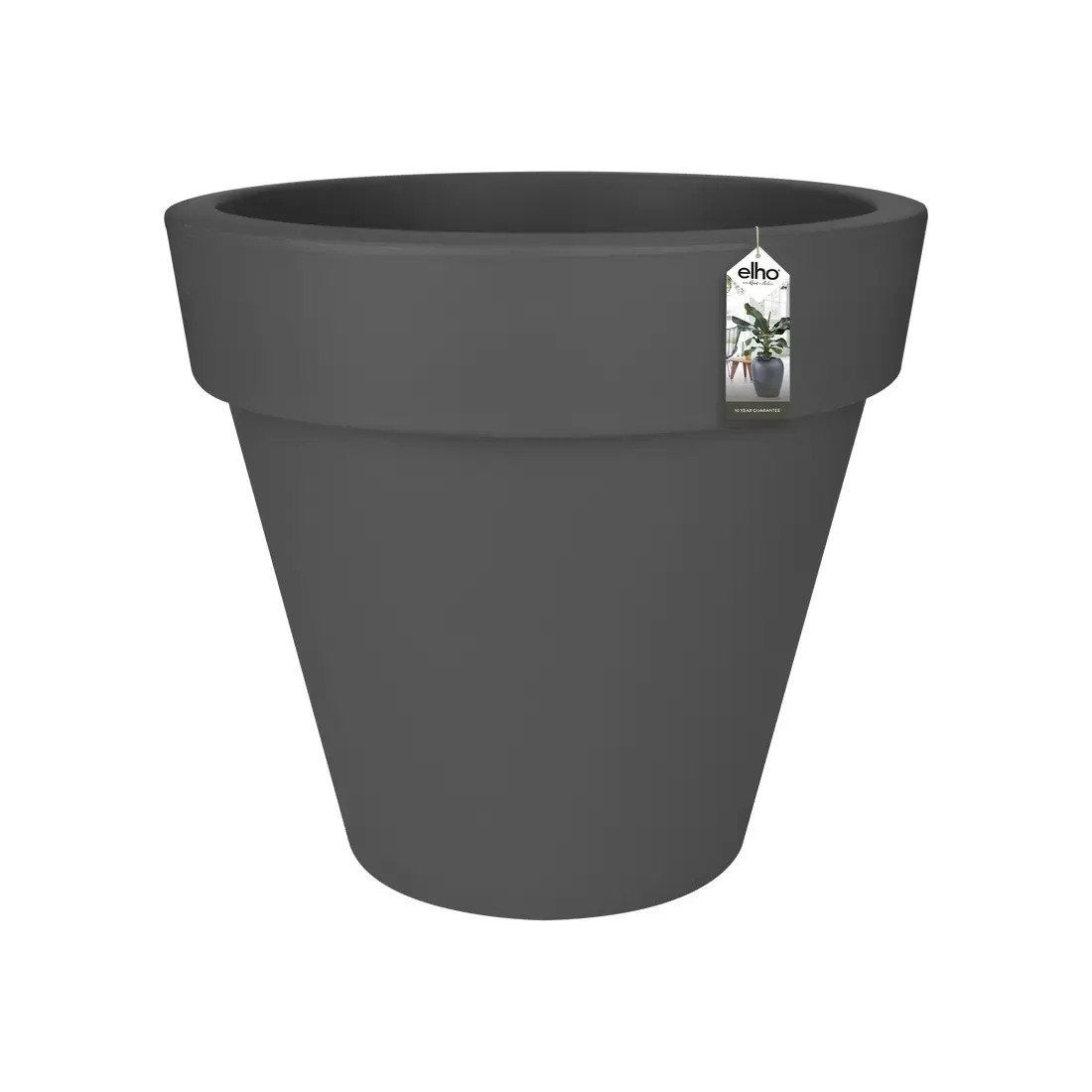 Elho Pure Round 100 Antraciet Zwart Bloempot Pot