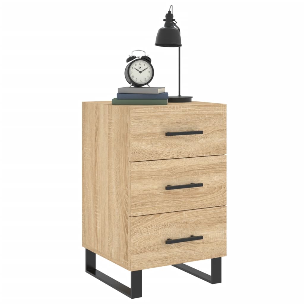 vidaXL Nachtkastje 40x40x66 cm bewerkt hout sonoma eikenkleurig