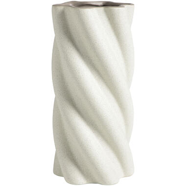 Leen Bakker Vaas Twist - off-white - 29,8xØ14,2 cm