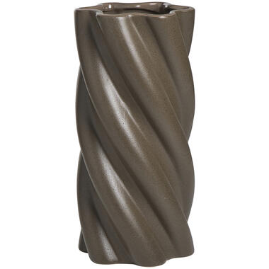 Leen Bakker Vaas Twist - bruin - 29,8xØ14,2 cm