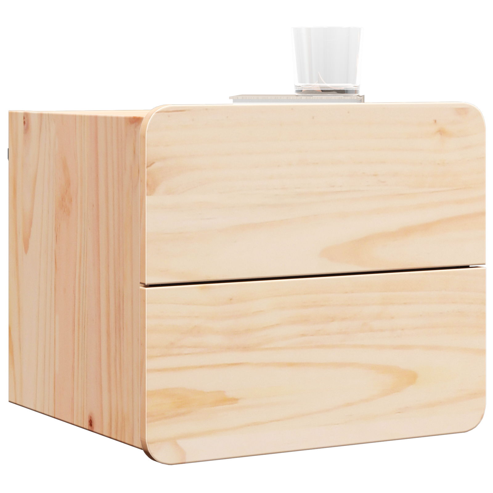 vidaXL Nachtkastje met lade Bruin 39 x 34 x 33 cm Massief grenenhout