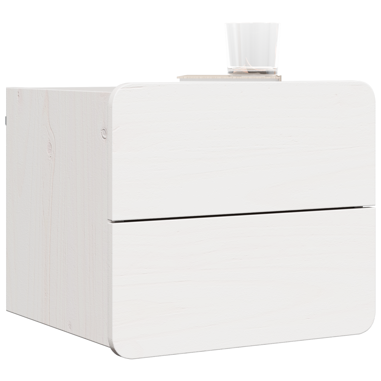 vidaXL Nachtkastje 2 pcs Wit 39 x 34 x 33 cm Massief dennenhout