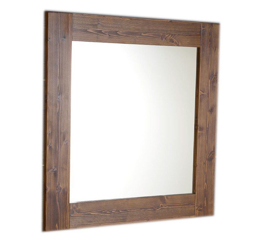 Sapho Spiegel met Houten Frame  Brand 60x80 cm Gebeitst Sparrenhout