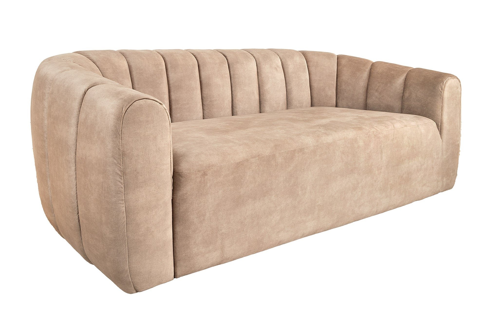 Invicta Interior Bank BABYLON 200cm 3-zits fluweel beige - 44511