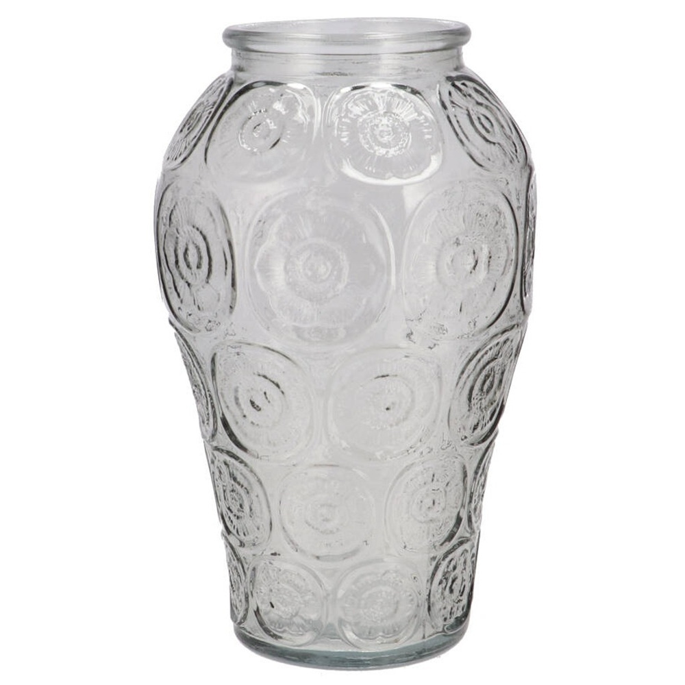 DK Design Bloemenvaas Circle - boeket vaas - glas - transparant - 15 x 25 cm -