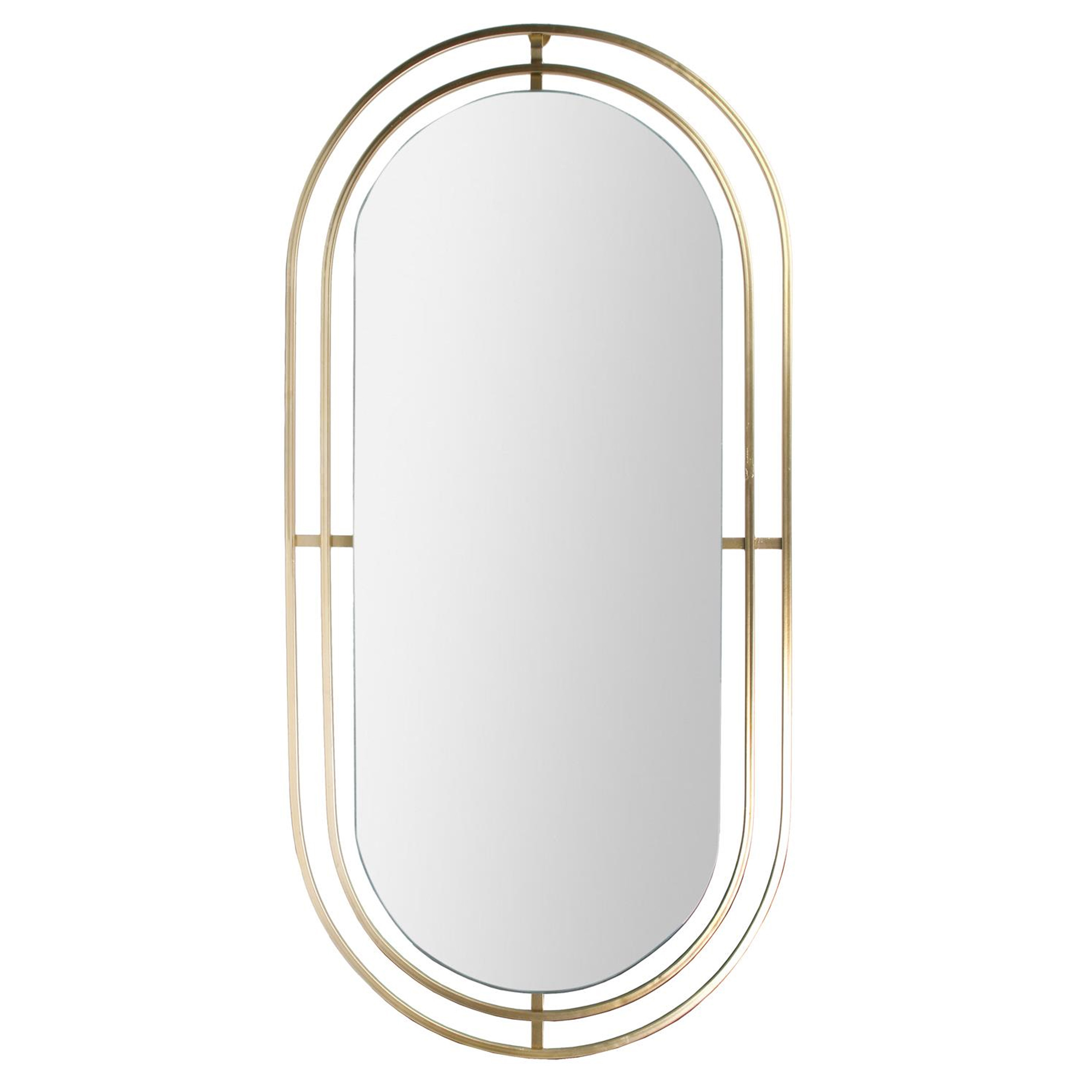 Home Deco Factory spiegel Marbella - ovaal - goud - L90 x B43 cm -