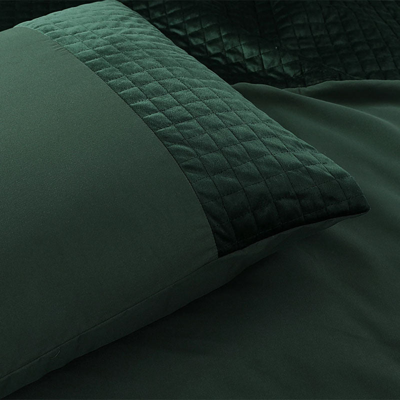 Sleeptime Kussenslopen Velvet Band: 2 Pack Groen Groen  - 