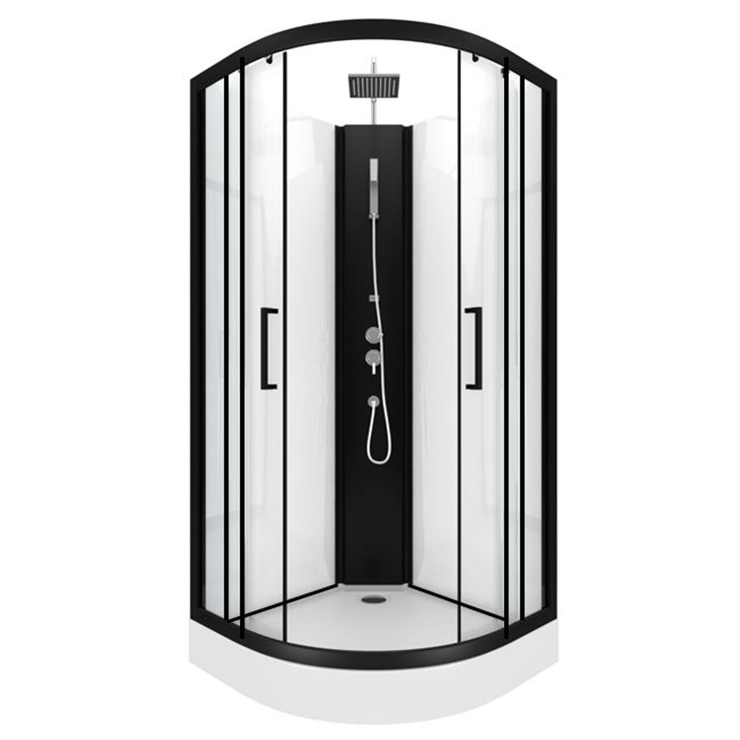 Aurlane Douchecabine Pepper 2 Zwart 230x85x85cm
