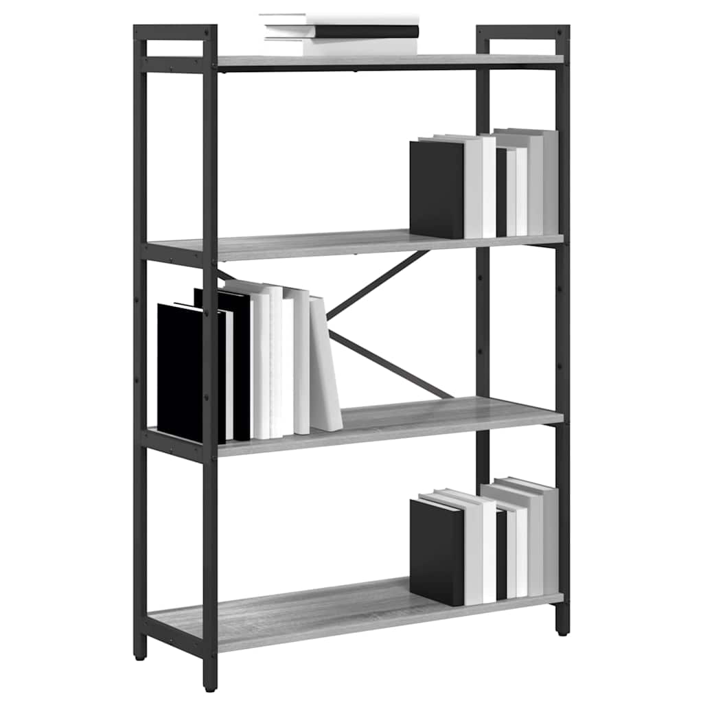 vidaXL Boekenkast Grijs sonoma 80 x 30 x 118 cm Bewerkt hout
