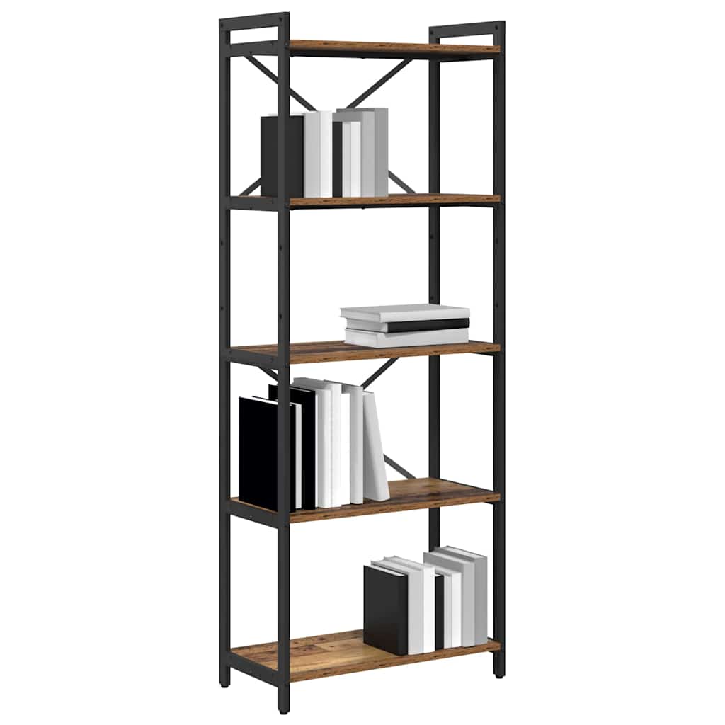 vidaXL Boekenkast Oud hout 60 x 30 x 153 cm Bewerkt hout