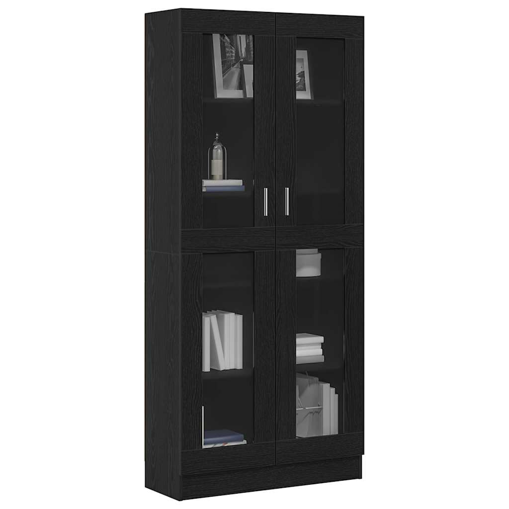 vidaXL Boekenkasten 2 st 82,5x30,5x185 cm bewerkt hout zwart eiken