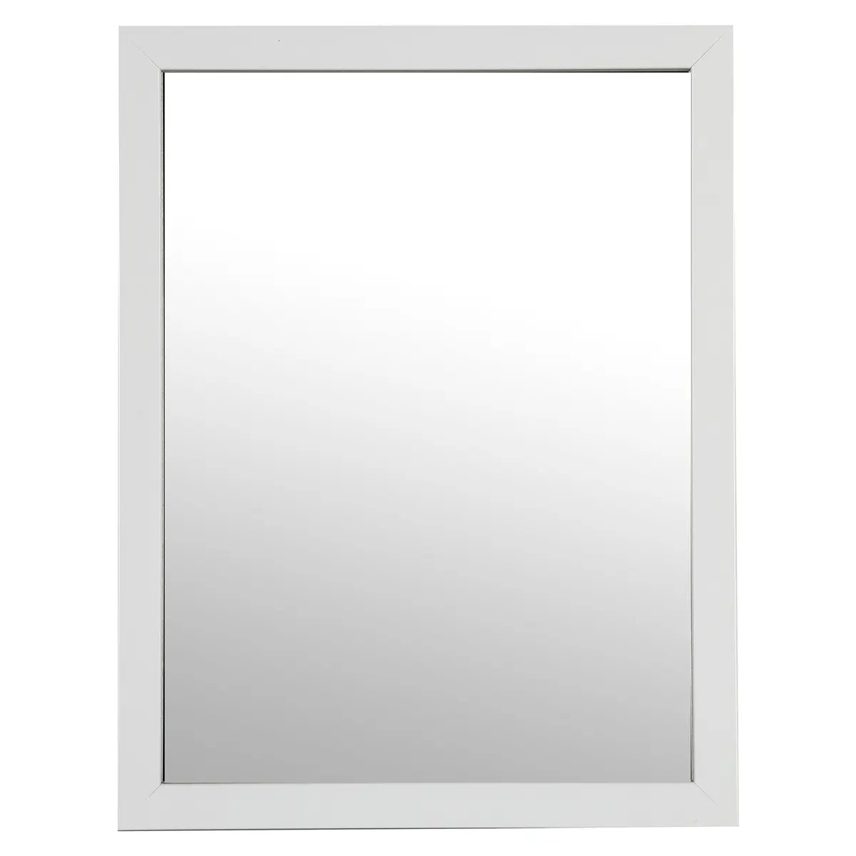 5five Spiegel/wandspiegel - rechthoek - x cm - houtlook kunststof/glas - wit -