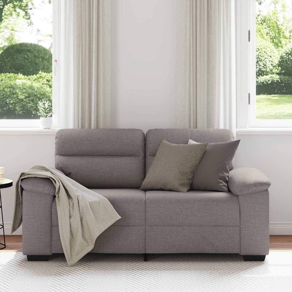vidaXL 2-zitsbank Taupe 120 cm Stof