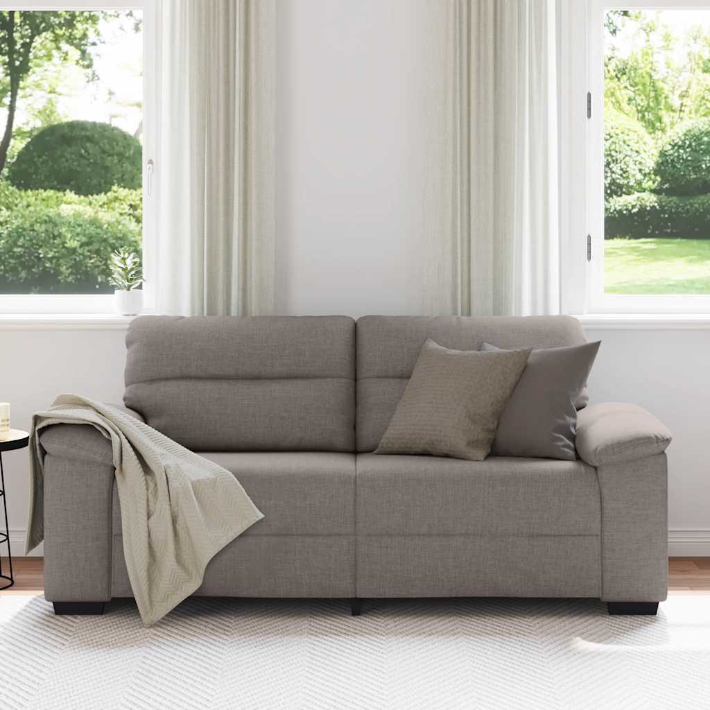 vidaXL 2-zitsbank Taupe 140 cm Stof